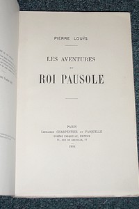 Les aventures du Roi Pausole (édition originale)