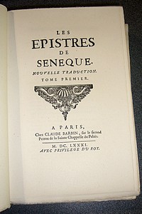 Les épistres de Sénèque (2 volumes)