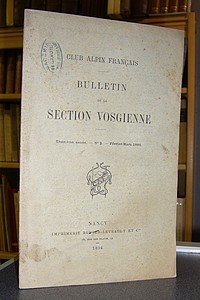 Club Alpin Français. Bulletin de la Section Vosgienne, treizième année, n° 2, février-mars 1894