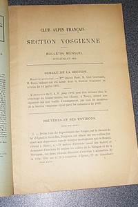 Bruyères et ses environs. Club Alpin Français. Bulletin de la Section Vosgienne, quatorzième année, n° 5, juin-juillet 1895