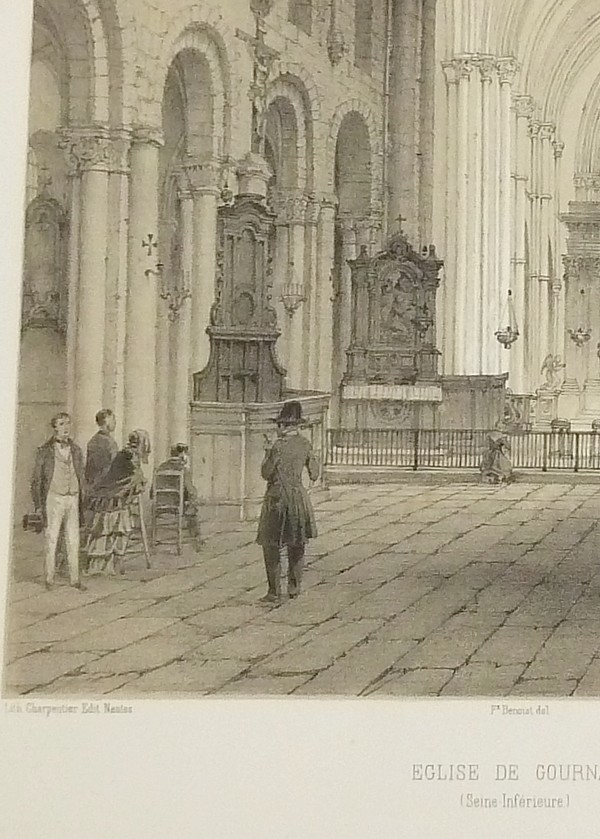 Église de Gournay (Seine-Inférieure) (Lithographie)