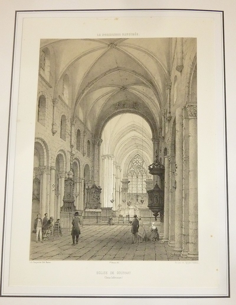 Église de Gournay (Seine-Inférieure) (Lithographie)