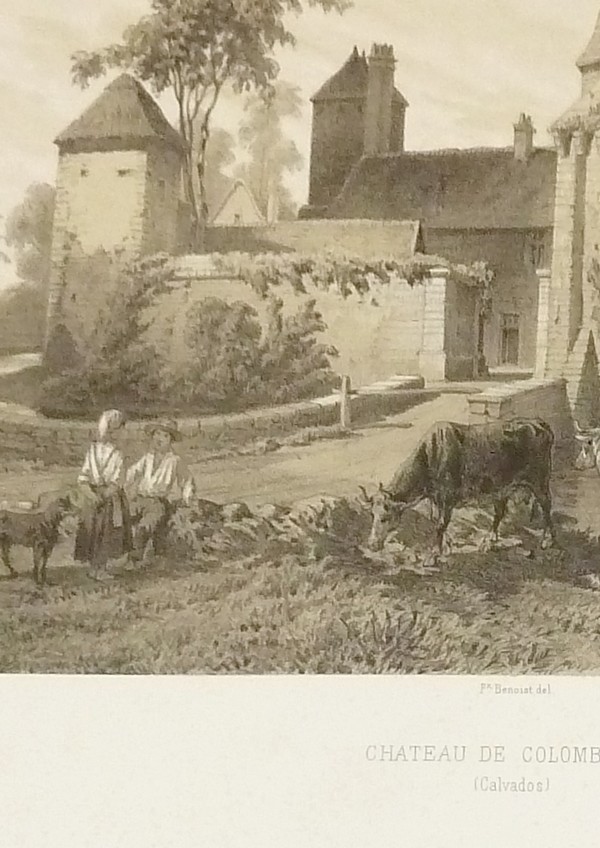 Château de Colombières (Calvados) (Lithographie)