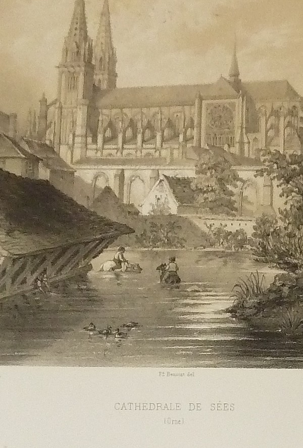 Cathédrale de Sées (Orne) (Lithographie)