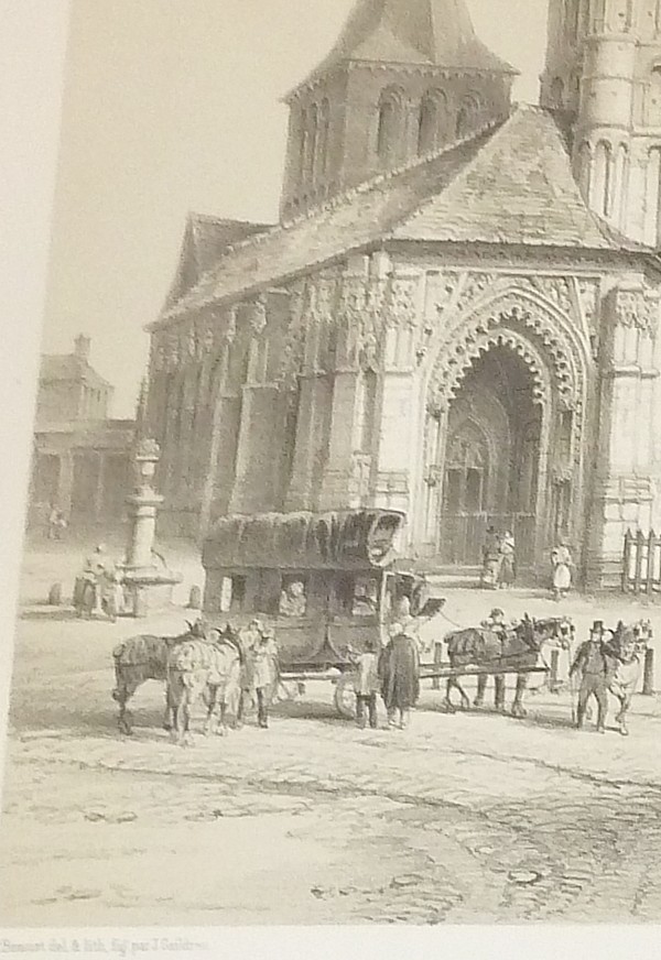 Église de l'Abbaye de Montivilliers (Seine-Inférieure) (Lithographie)