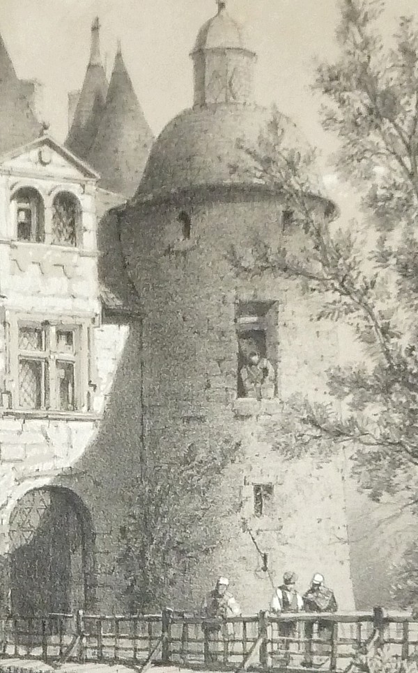 Château de l'Écoublère, commune de Daon, arrondissement de Chateau-Gontier (Mayenne) (Lithographie)