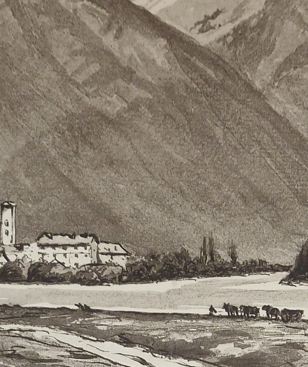 Confluent de l'Arly et de l'Isère (gravure)