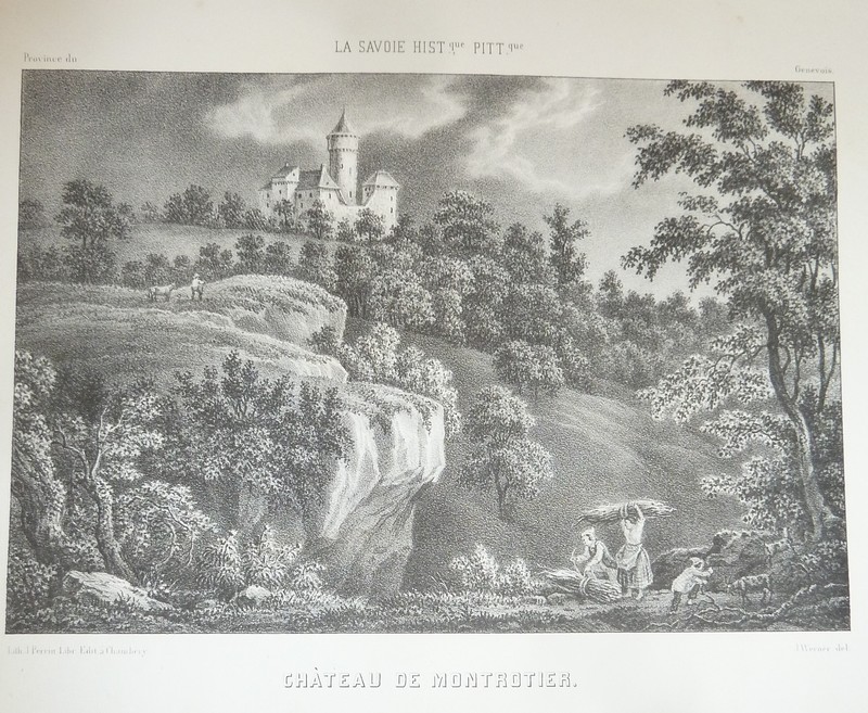 Château de Montrotier, Province du Genevois (Lithographie)