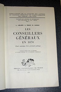 Les Consellers Généraux en 1870. Étude statistique d'un personnel politique
