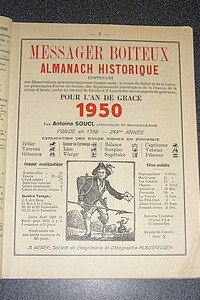 Le Véritable Messager Boiteux de Berne et Vevey, pour l'An de grâce 1950. Almanach historique.