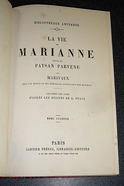 La vie de Marianne, suivi du Paysan Parvenu (2 volumes)