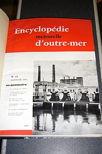 Encyclopédie mensuelle d'outre-mer du n° 65 de janvier 1956 au n° 80 d'avril 1957 (16 numéros en 2 volumes reliés)