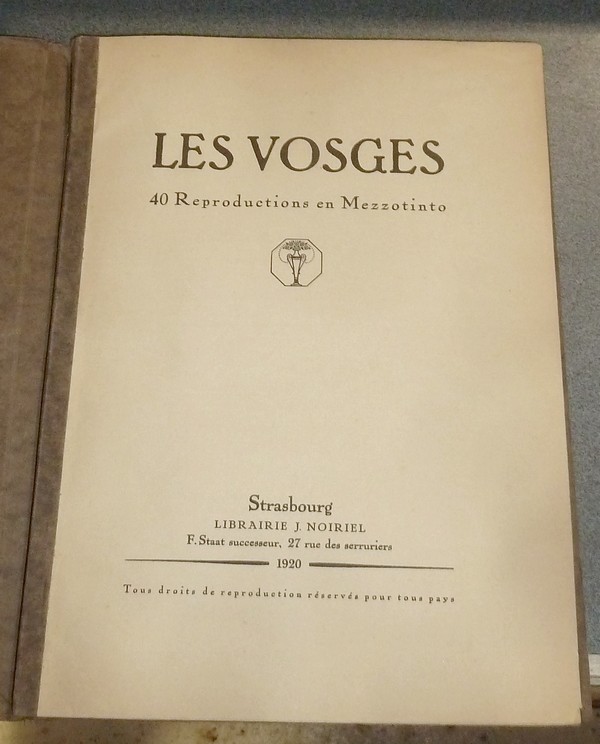 Les Vosges - 40 reproductions en Mezzotinto, 1920
