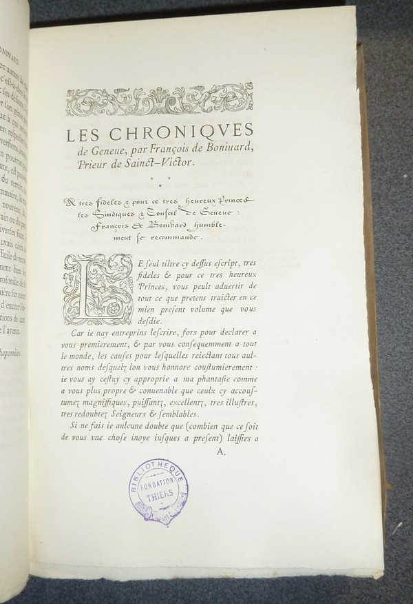 Chroniques de Genève (2 volumes)