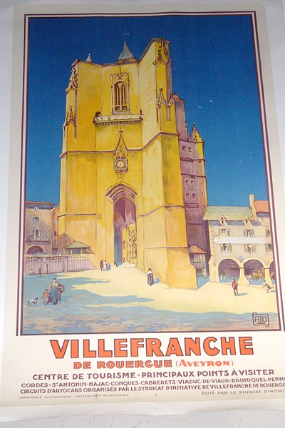 Villefranche de Rouergue (Aveyron). Centre de Tourisme - Principaux points à visiter. Cordes - St...
