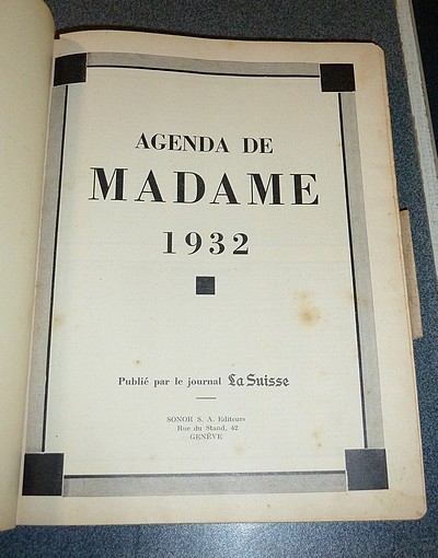 Agenda de Madame 1932