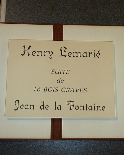 Suite de 16 bois gravés par Henry Lemarié pour « Les contes » de Jean de La Fontaine.