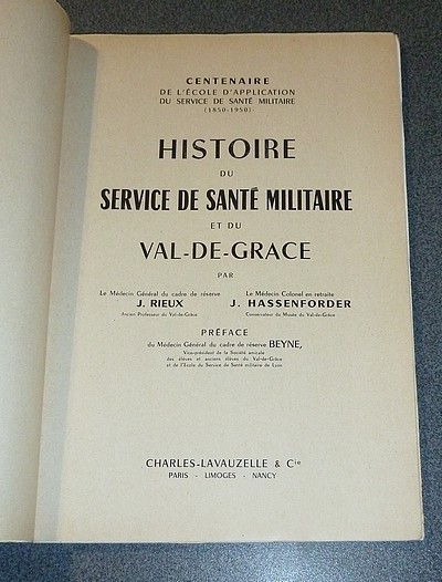 Histoire du Service de Santé Militaire et du Val-de-Grace