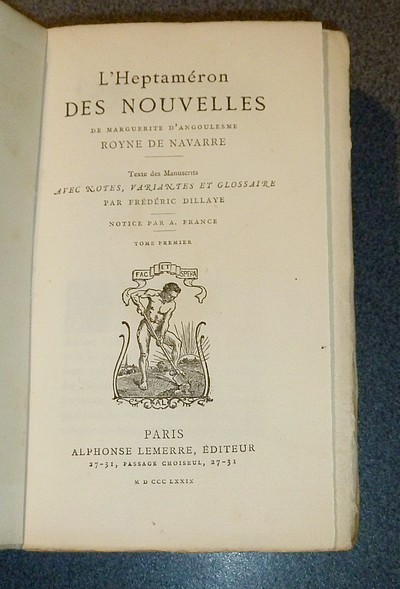 Heptaméron des Nouvelles de Marguerite d'Angoulesme Royne de Navarre (3 volumes)