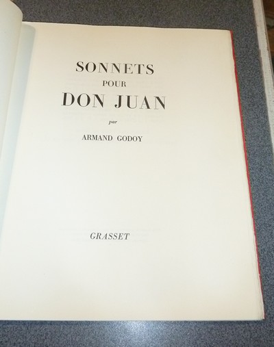 Sonnets pour Don Juan (avec 3 lettres signées de l'auteur & dédicace autographe)