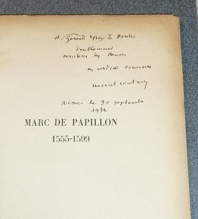 Un grand poète inconnu, Marc de Papillon, 1555-1599