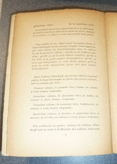 Jean-Christophe (édition originale complète des 17 volumes au « Cahiers de la Quinzaine »