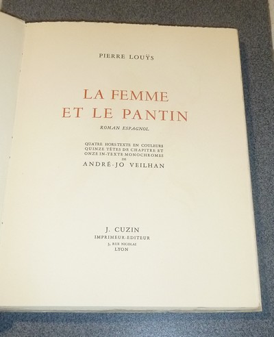 La femme et le pantin, Roman espagnol