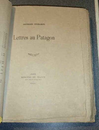 Lettres au Patagon (édition originale)