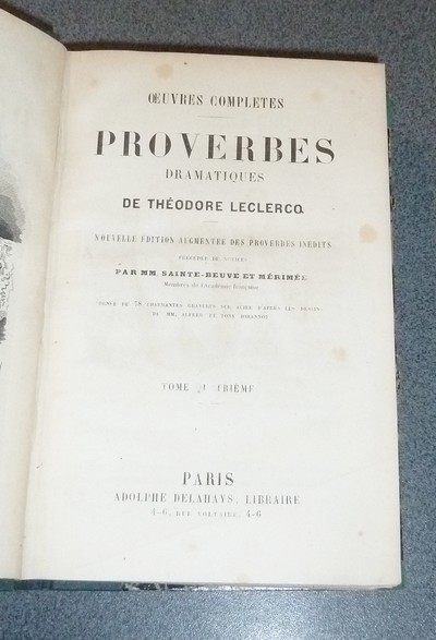 Proverbes dramatiques (complet en 4 volumes)