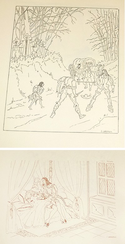 Le Capitaine Fracasse (2 volumes sur papier Japon avec deux suites et une aquarelle originale)