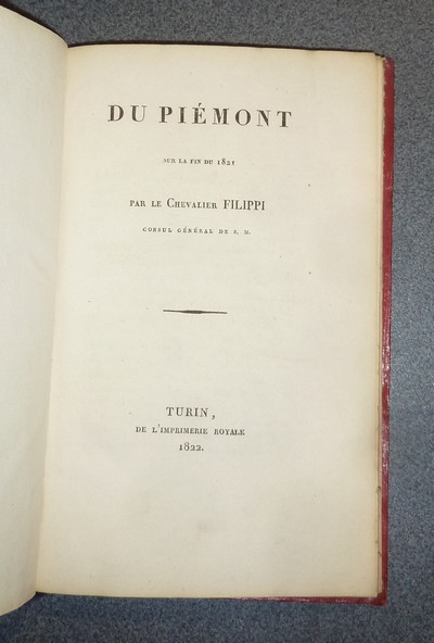 Du Piémont, sur la fin du 1821