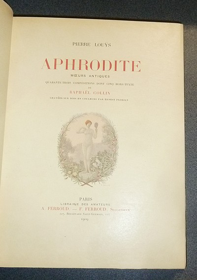Aphrodite - Moeurs antiques (Exemplaire sur Japon dans une reliure en maroquin signée)