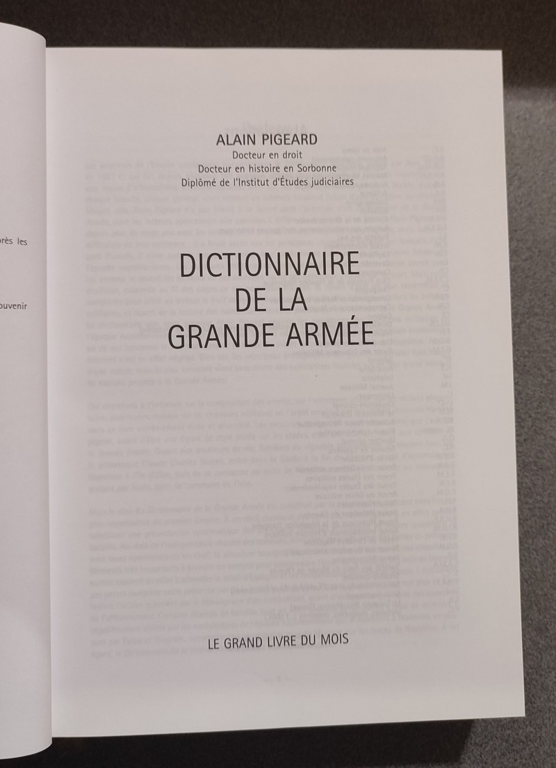 Dictionnaire de la Grande Armée