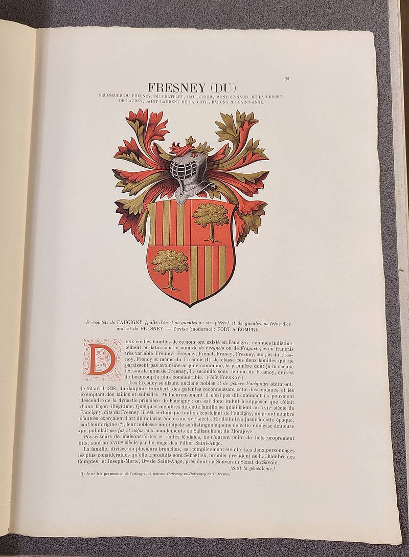 Armorial et Nobiliaire de l'Ancien Duché de Savoie (Tome III - livraison 2)
