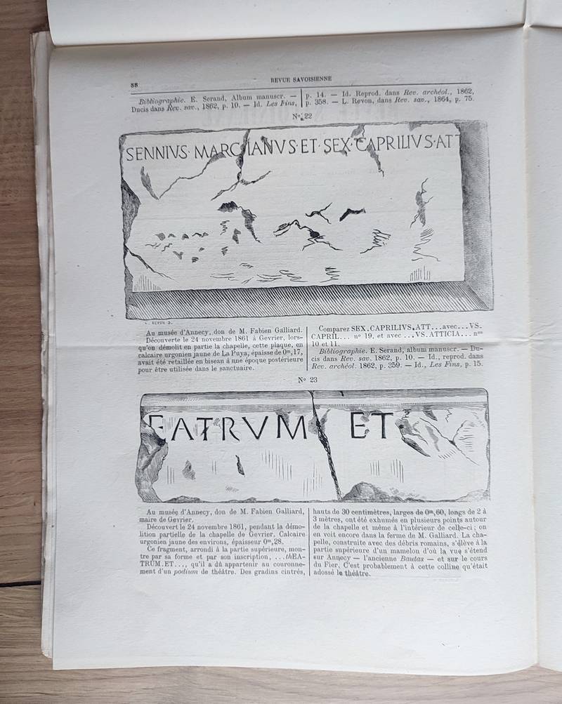 Revue Savoisienne, 1869, 10ème année