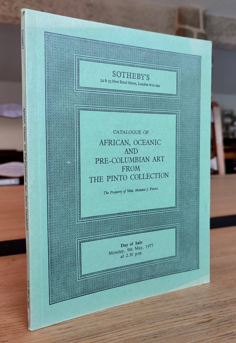 Sotheby's. Catalogue of african, oceanic and pre-colombian art form the Pinto collection. 9 th may 1977