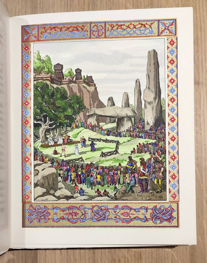 Les Romans de la Table Ronde (5 volumes avec suite et un dessin en couleurs signé) Le Roi Artus - Combats d'Artus - Lancelot du lac - La quête du Graal - La mort d'Artus