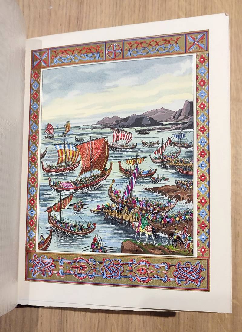 Les Romans de la Table Ronde (5 volumes avec suite et un dessin en couleurs signé) Le Roi Artus - Combats d'Artus - Lancelot du lac - La quête du Graal - La mort d'Artus