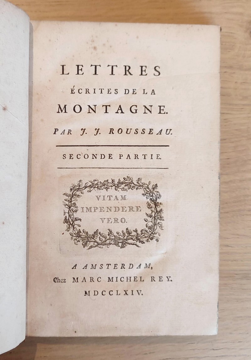 Lettres écrites de la Montagne (2 volumes, édition originale)