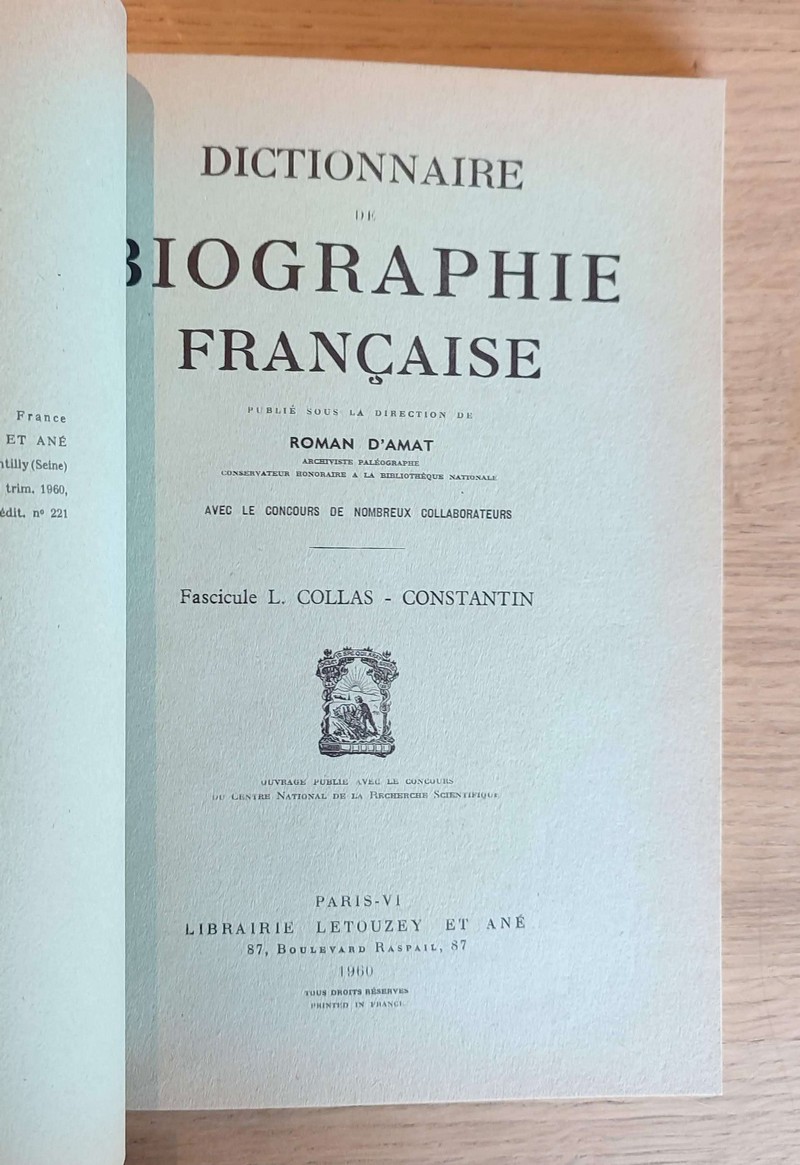 Dictionnaire de biographie française. Fascicules XIL - L - LI