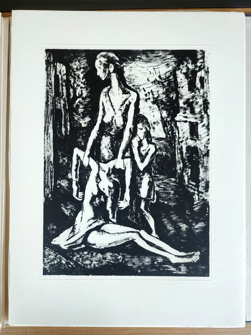 Hommage aux combattants martyrs du ghetto de Varsovie. 35 dessins de Maurice Mendjisky, Poème inédit de Paul Eluard, texte de Vercors