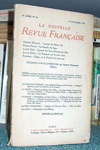 13ème année n° 156, 1er septembre 1926 - Nouvelle Revue Française