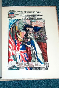 Ville de Paris. Réception à l'Hotel de Ville le 14 juillet 1918 des Ambassadeurs et Ministres des Puissances alliés