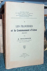 Les franchises et la communauté d'Aiton (Savoie)