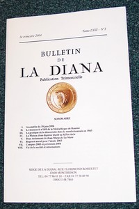 Bulletin de la Diana Tome LXIII n° 3 - 2004