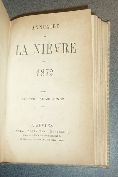 Annuaire du Département de la Nièvre pour 1872