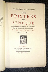Les épistres de Sénèque (2 volumes)