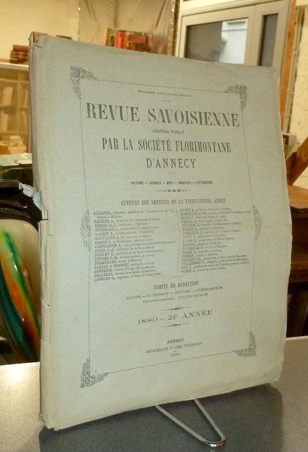 livre ancien - Revue Savoisienne, 1880, 21ème année - Revue Savoisienne