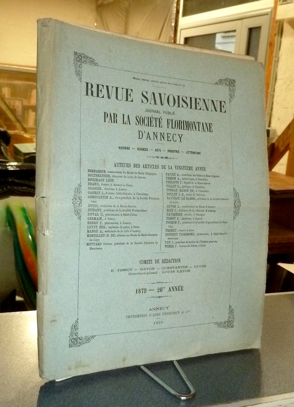 livre ancien - Revue Savoisienne, 1879, 20ème année - Revue Savoisienne