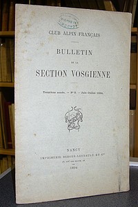 livre ancien - Club Alpin Français. Bulletin de la Section Vosgienne, treizième année, n° 5, juin-juillet 1894 - Club Alpin